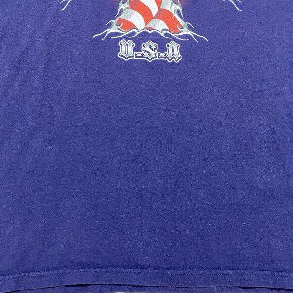 Freedom USA Patriotic Cross Flame Graphic T-Shirt Delta Pro Weight XL - Picture 3 of 8